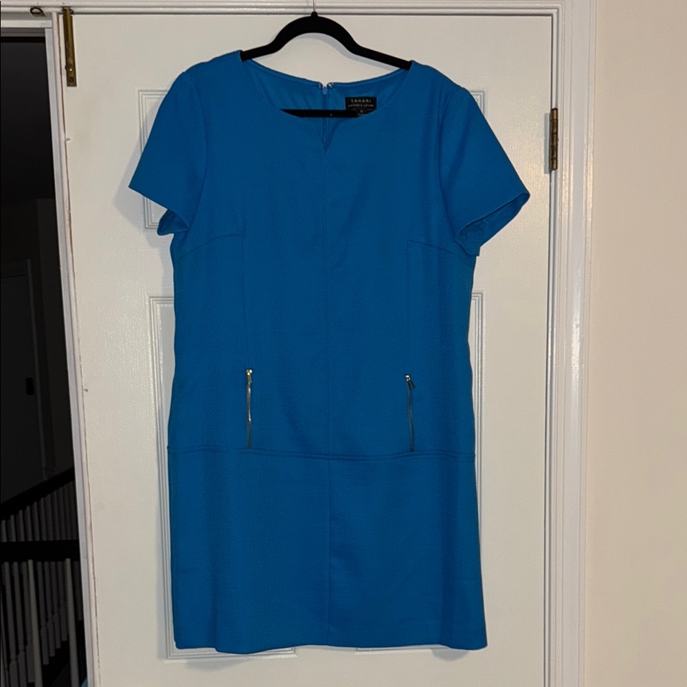 Tahari Bright Blue Dress